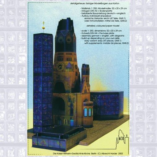 Modellbogen der Kaiser-Wilhelm-Gedächtnis-Kirche